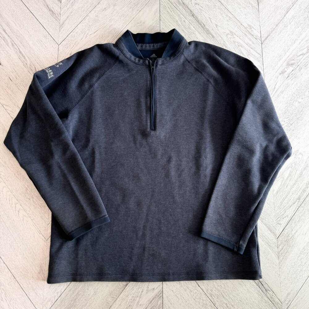 adidas | Men's Navy Quarter Zip Golf Sweater - Size L